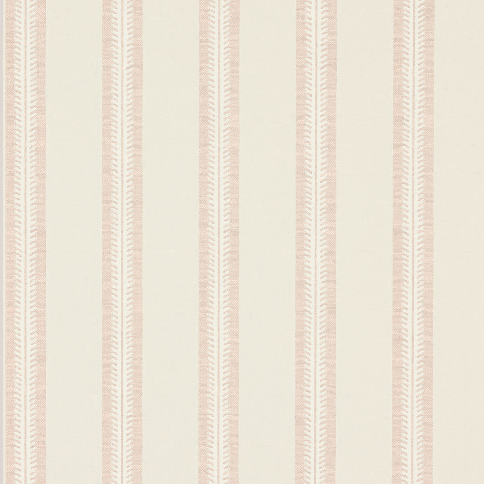 J190W-05 Innis Stripe Innis Pink Wallpaper By Jane Churchill