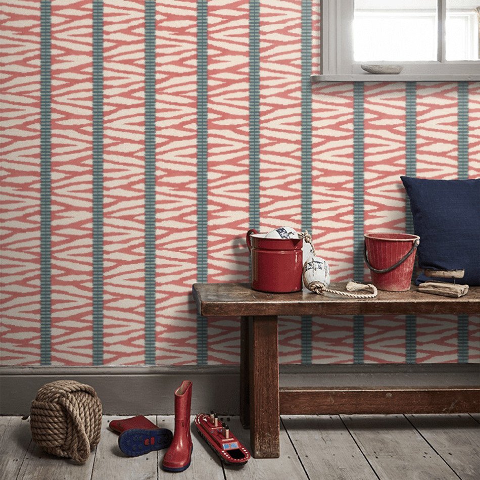 J188W-05 Wilder Innis Red Wallpaper By Jane Churchill