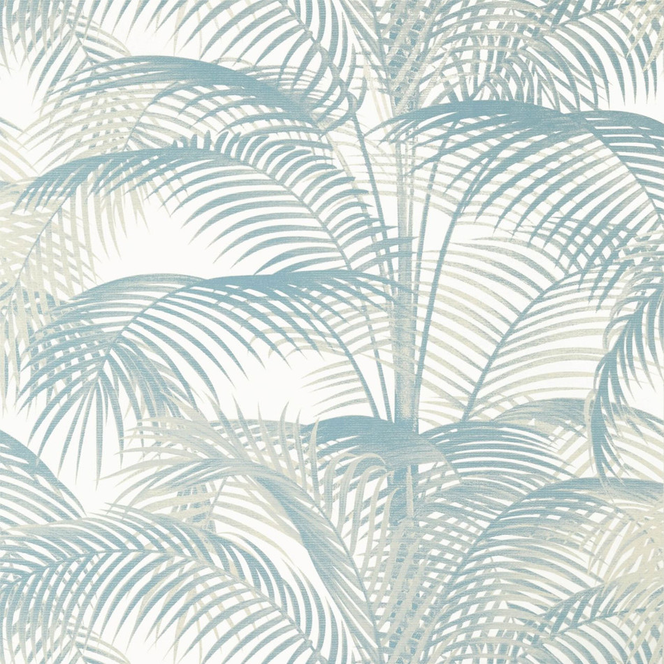 T13940 Delray Palm Grove Spa Blue Wallpaper by Thibaut