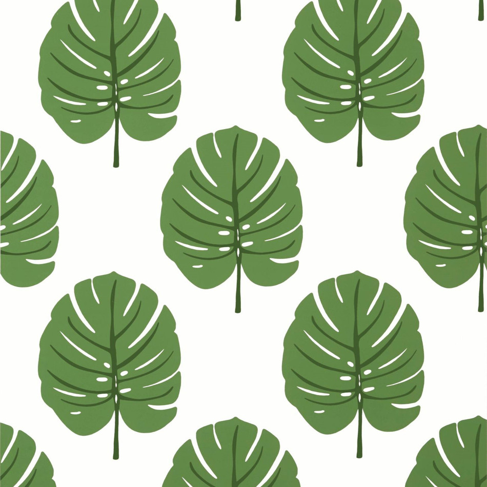 T13952 Monstera Palm Grove Green Wallpaper by Thibaut