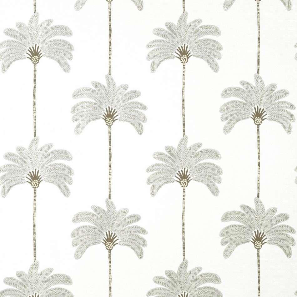 T13947 Sunset Boulevard Palm Grove Metallic Silver Wallpaper by Thibaut