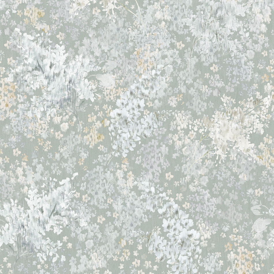 47452 Soft Foliage Flora Grey and White Wallpaper By Galerie