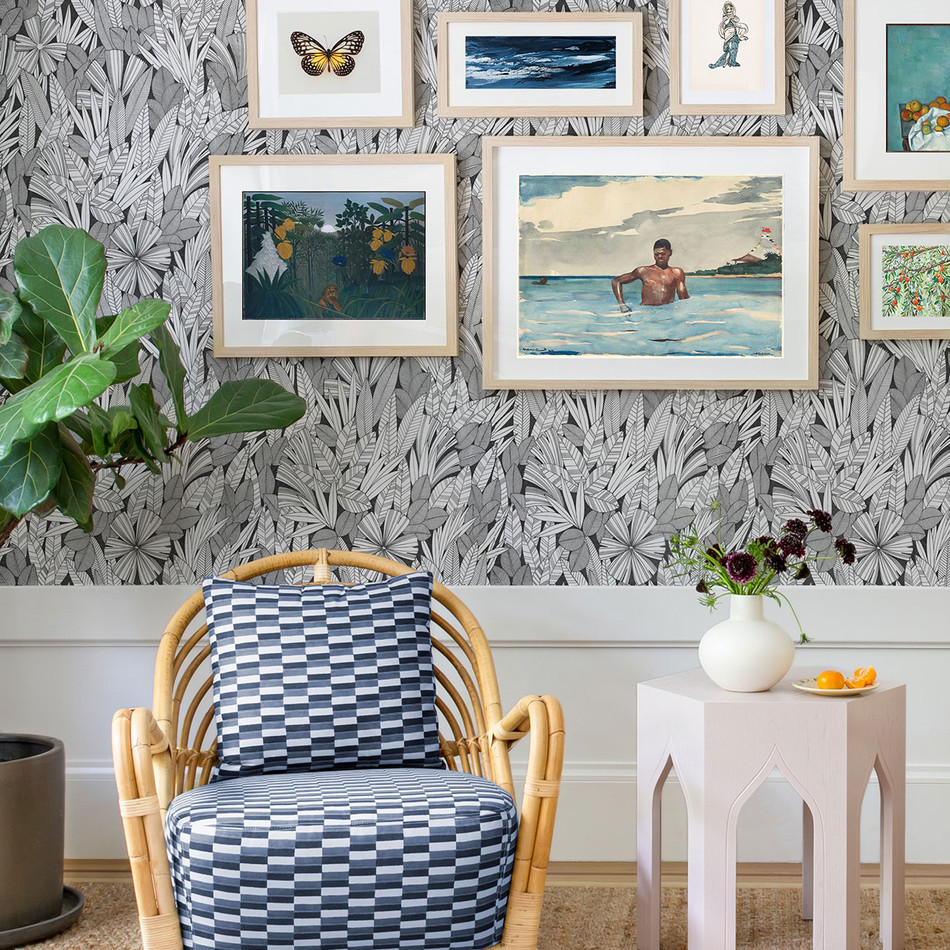 FD26346 Bannon Happy Monochrome Wallpaper by A Street Prints FD26346 Bannon Happy Monochrome Wallpaper by A Street Prints