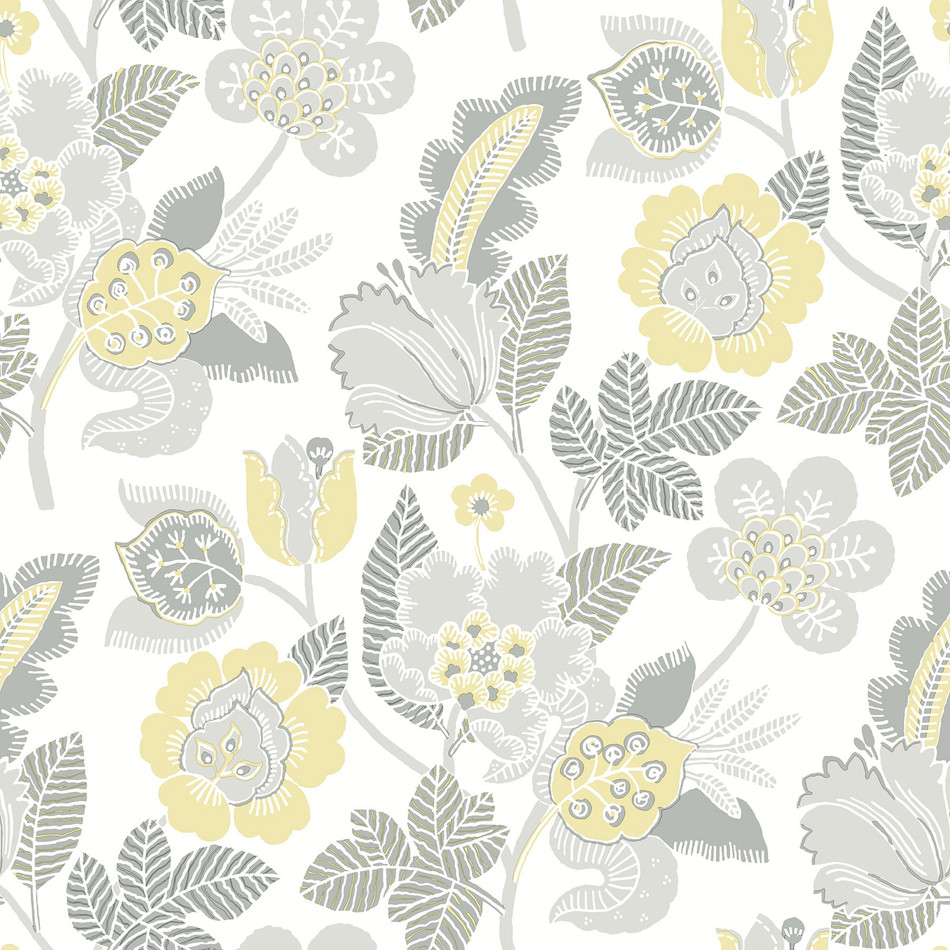 FD26341 Jacobean Happy Grey Wallpaper by A Street Prints