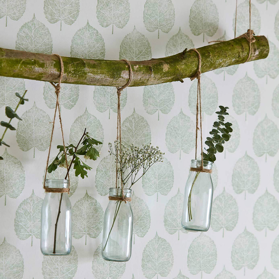 216384 Lyme Leaf The Potting Room Wallpaper By Sanderson Home