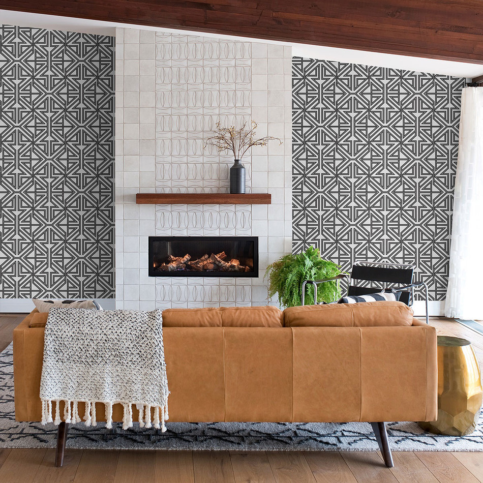 FD26231 Kachel Scott Living II by Drew & Jonathan Black and White Wallpaper by A Street Prints