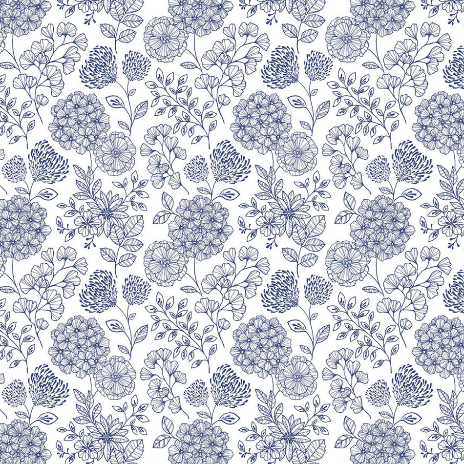 FD26205 Ada Scott Living II by Drew & Jonathan Blue Wallpaper by A Street Prints