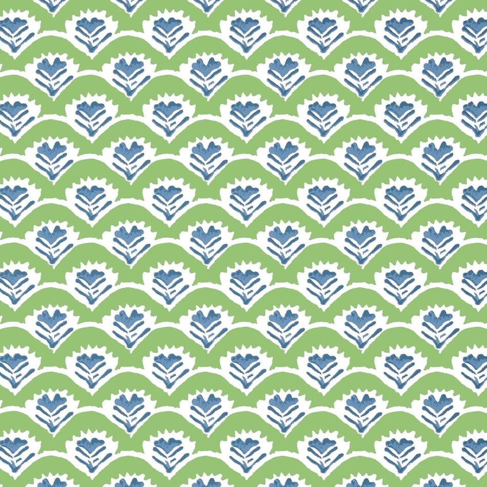 T16251 Emily Kismet Green and Blue Wallpaper by Thibaut