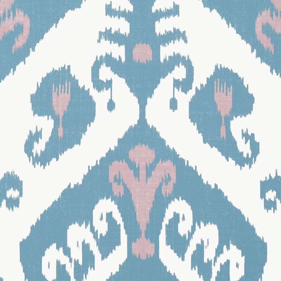 T16249 Indies Ikat Kismet Lavender and French Blue Wallpaper by Thibaut