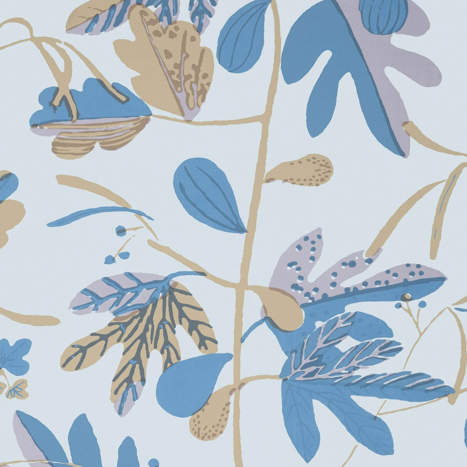 T16210 Matisse Leaf Kismet Lavender and Blue Wallpaper by Thibaut