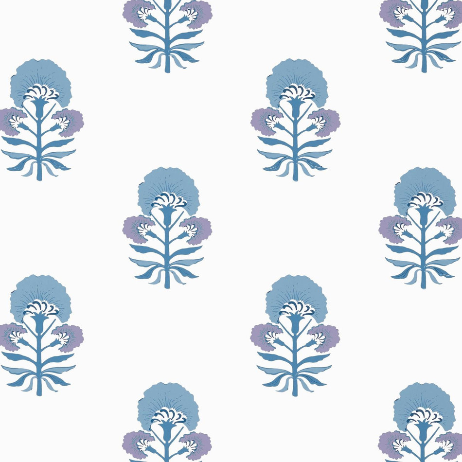 T16216 Tybee Bud Kismet Lavender and Blue Wallpaper by Thibaut