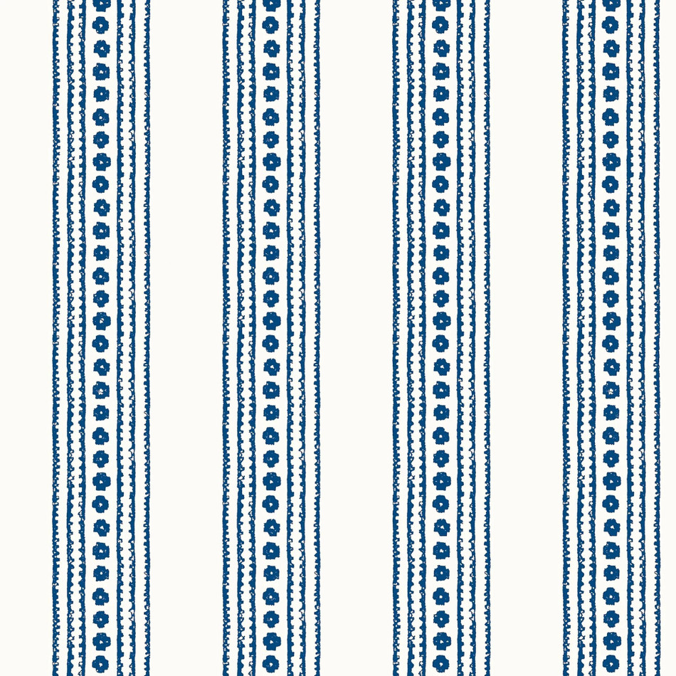 T10608 New Haven Stripe Ceylon Navy Wallpaper by Thibaut