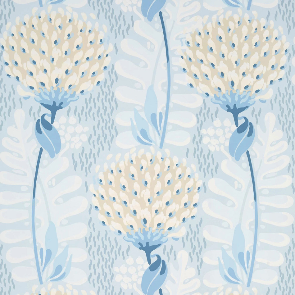 T10645 Tiverton Ceylon Spa Blue Wallpaper by Thibaut