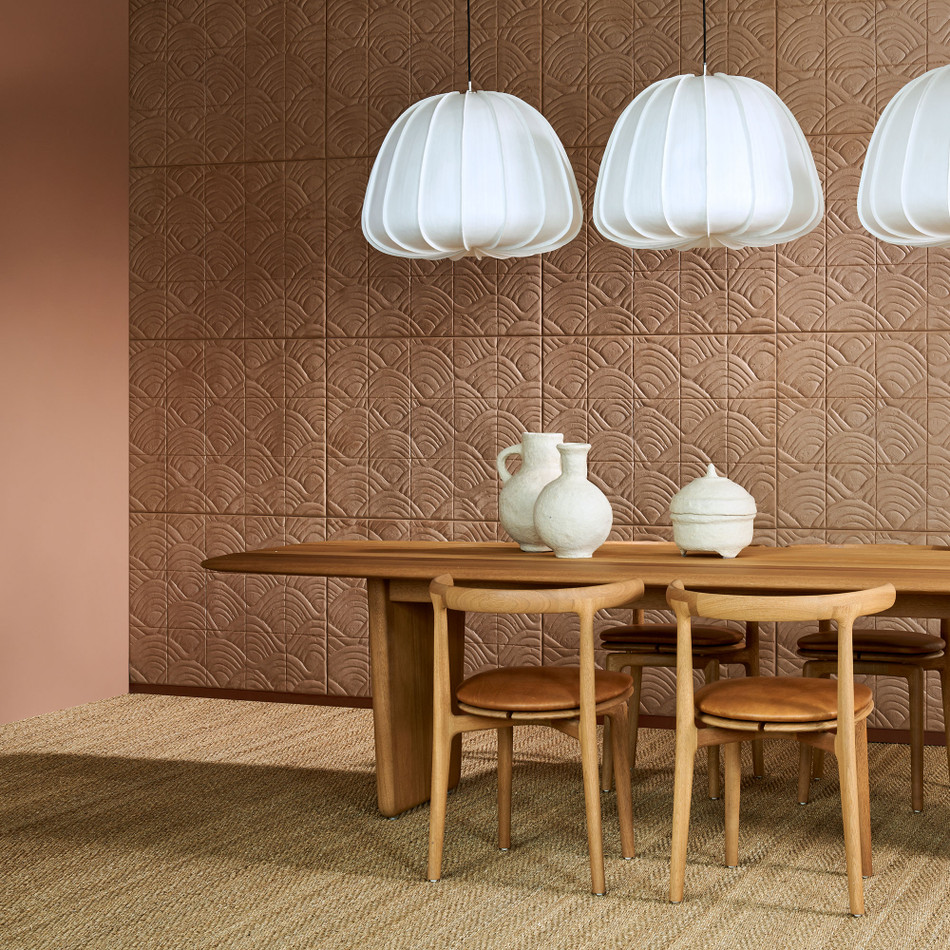 97013 Terracotta Babylon Almond Wallpaper By Arte