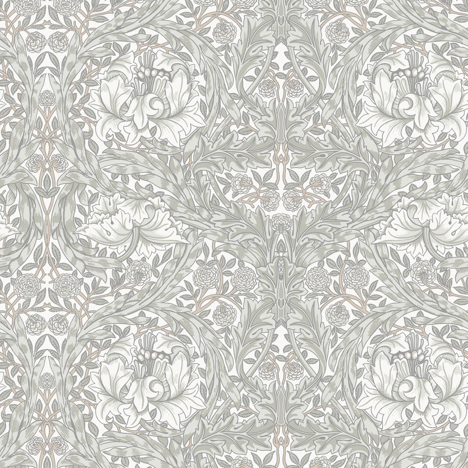 82022 African Marigold Hidden Treasures White Wallpaper By Galerie