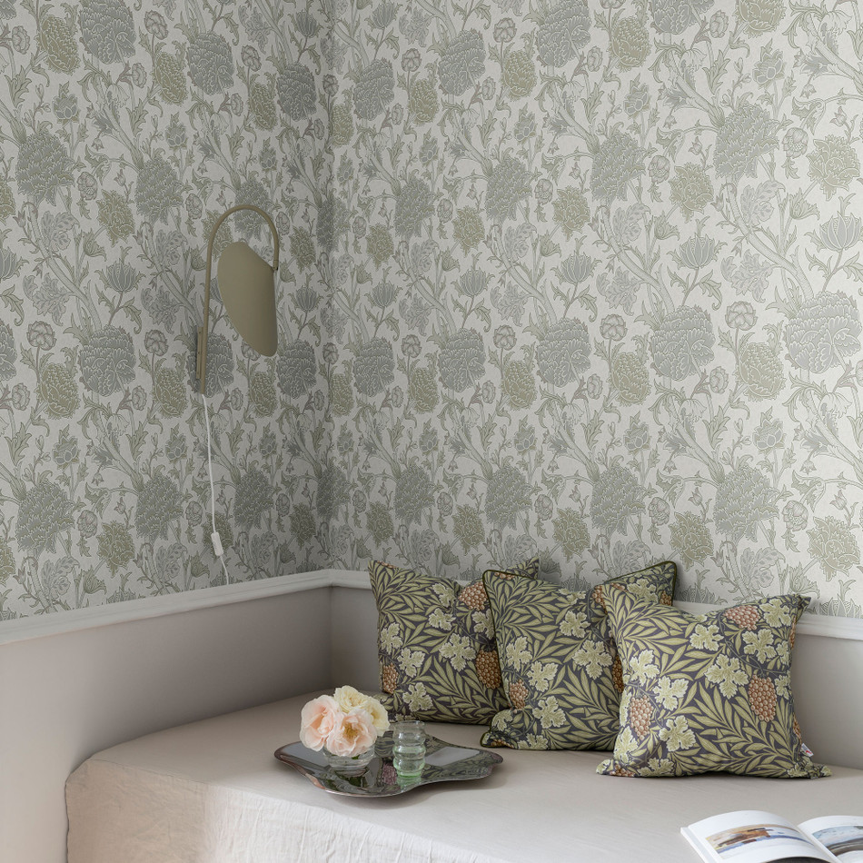 82032 Cray Hidden Treasures Sand Green Wallpaper By Galerie