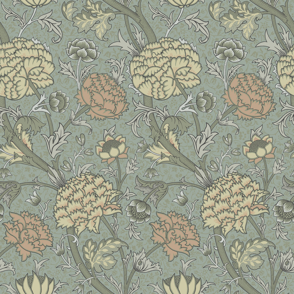 82034 Cray Hidden Treasures Tuquoise Wallpaper By Galerie