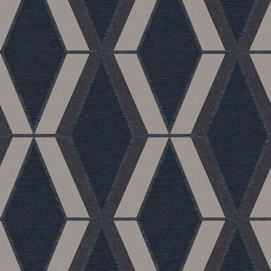 118282 Optical Triangle Navy Wallpaper by Next