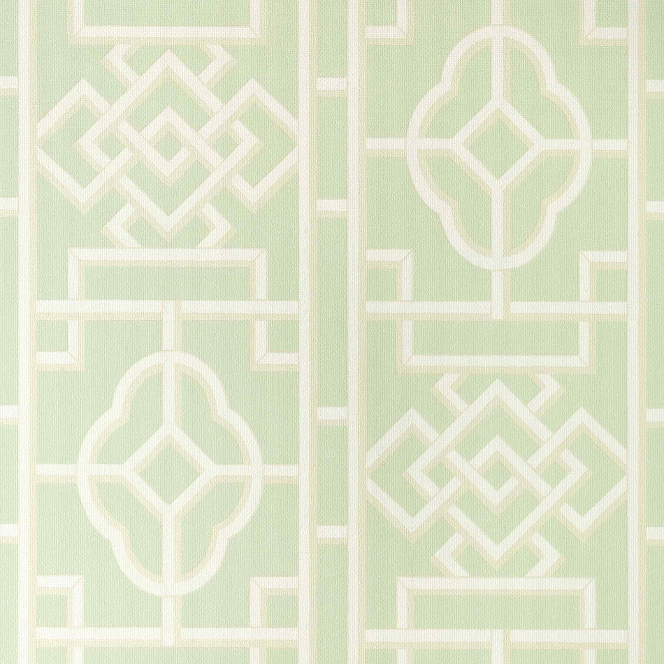 T13390 Gateway Pavilion Green Wallpaper by Thibaut