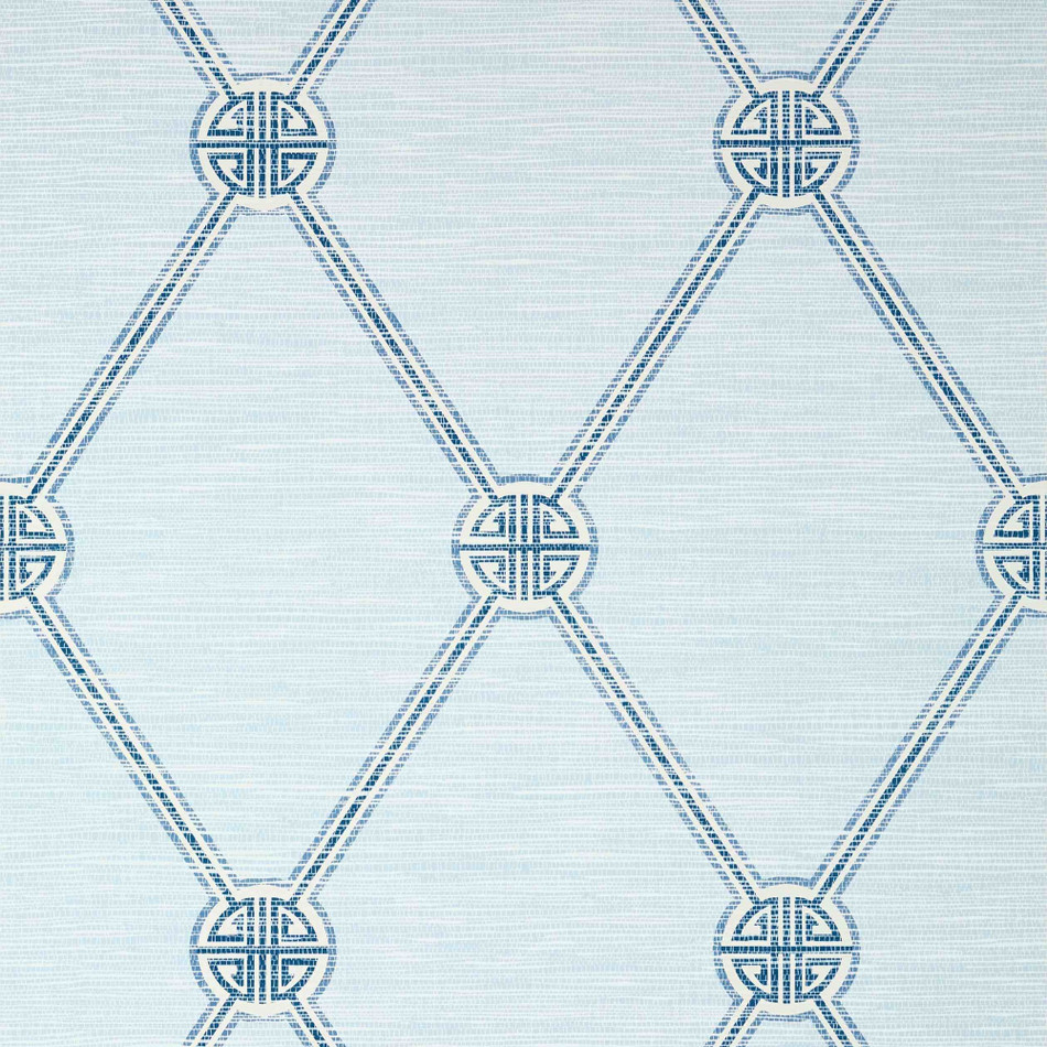 T13350 Turnberry Trellis Pavilion Spa Blue Wallpaper by Thibaut