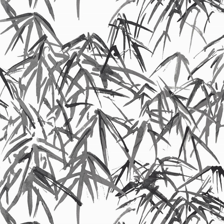 AT9870 Kyoto Leaves Nara Black Wallpaper by Thibaut
