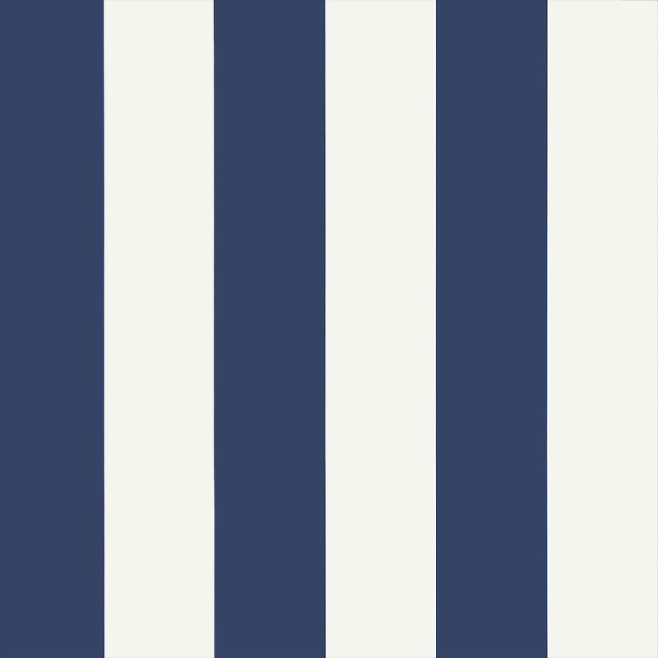 T13134 Summer Stripe Summer House Navy Wallpaper by Thibaut