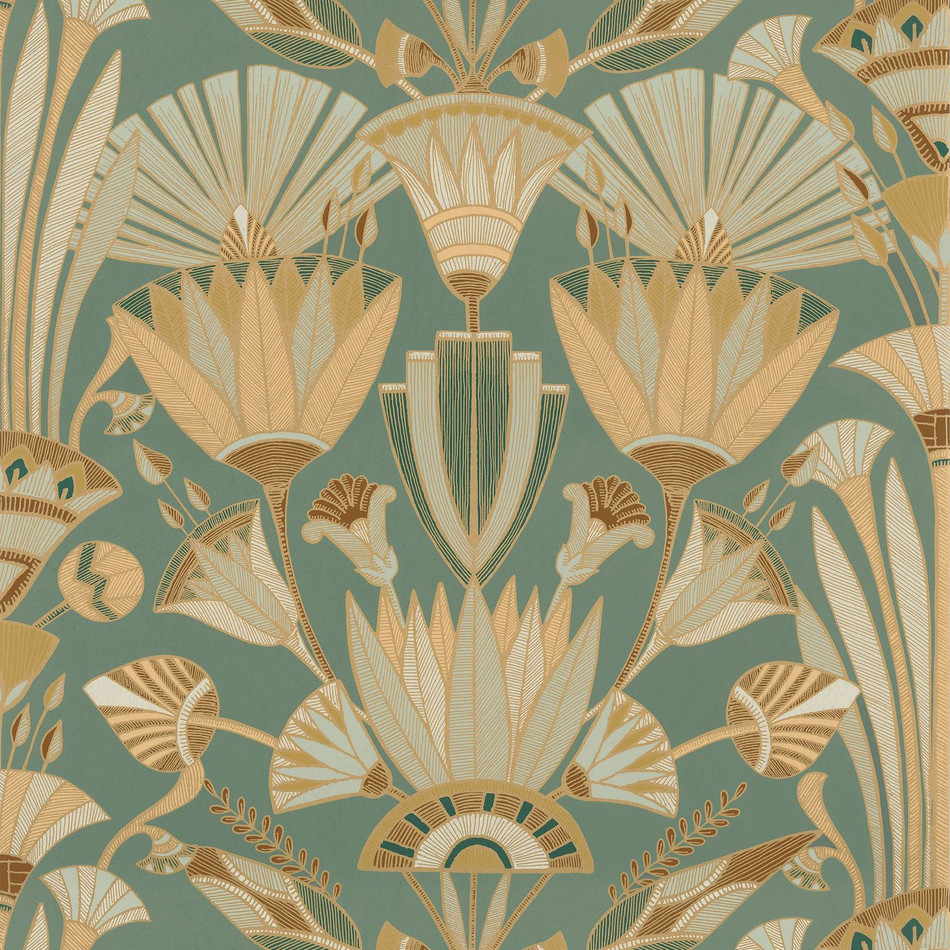 76130304 Denderah Bord Du Nil Wallpaper by Casamance