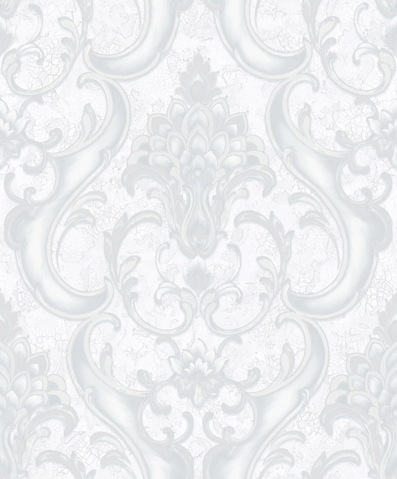 539776 Sonata Damask Silver Grey Wallpaper by Rasch