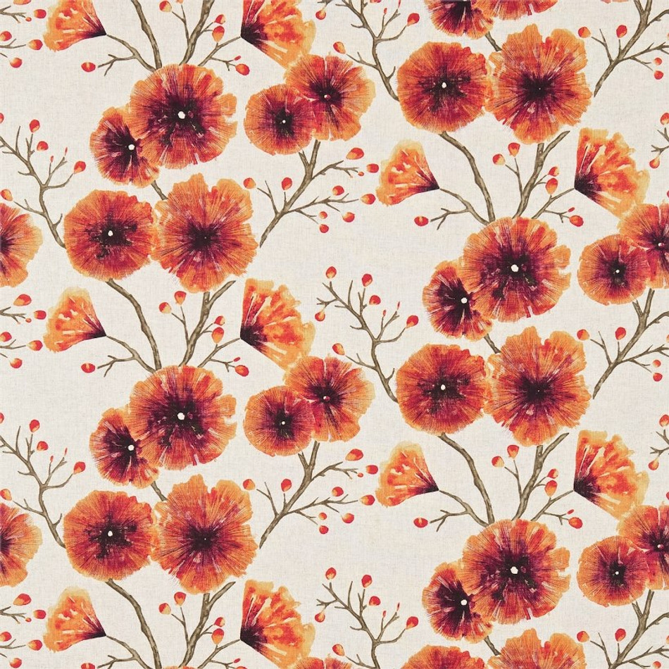 120346 Kabala Amazilia Papaya Fabric by Harlequin