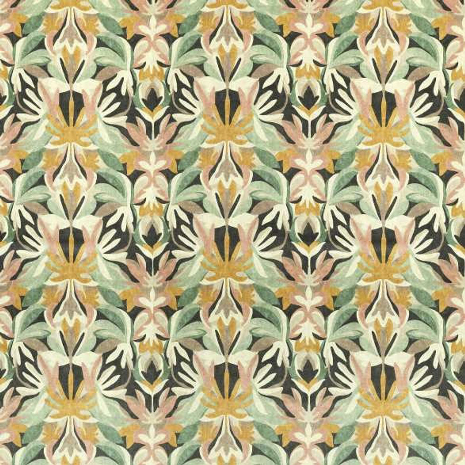 120998 Melora Positano Succulent Amber Light Harlequin Fabric