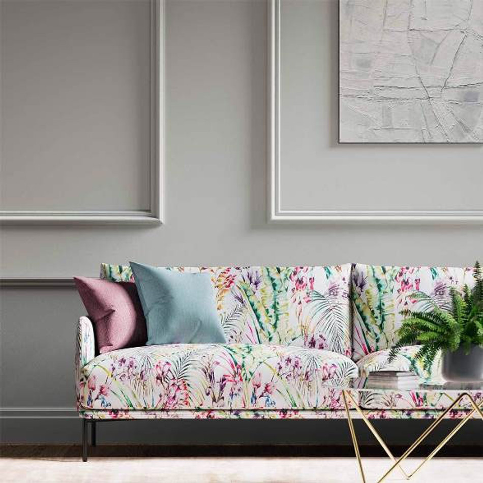 120351 Paradise Papaya Flamingo Apple Harlequin Fabric