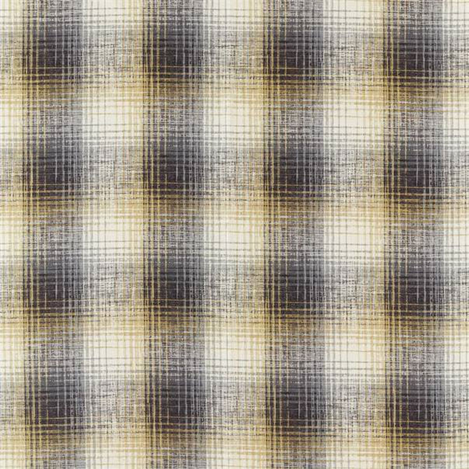 132887 Hamada Weaves Charcoal Gold Fabric by Harlequin