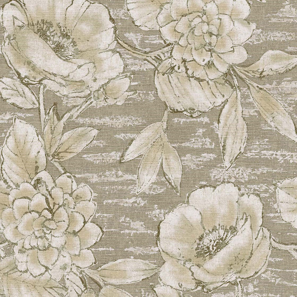 333412 Rustic Floral Emerald Beige, Sand and Green Wallpaper by Eijffinger