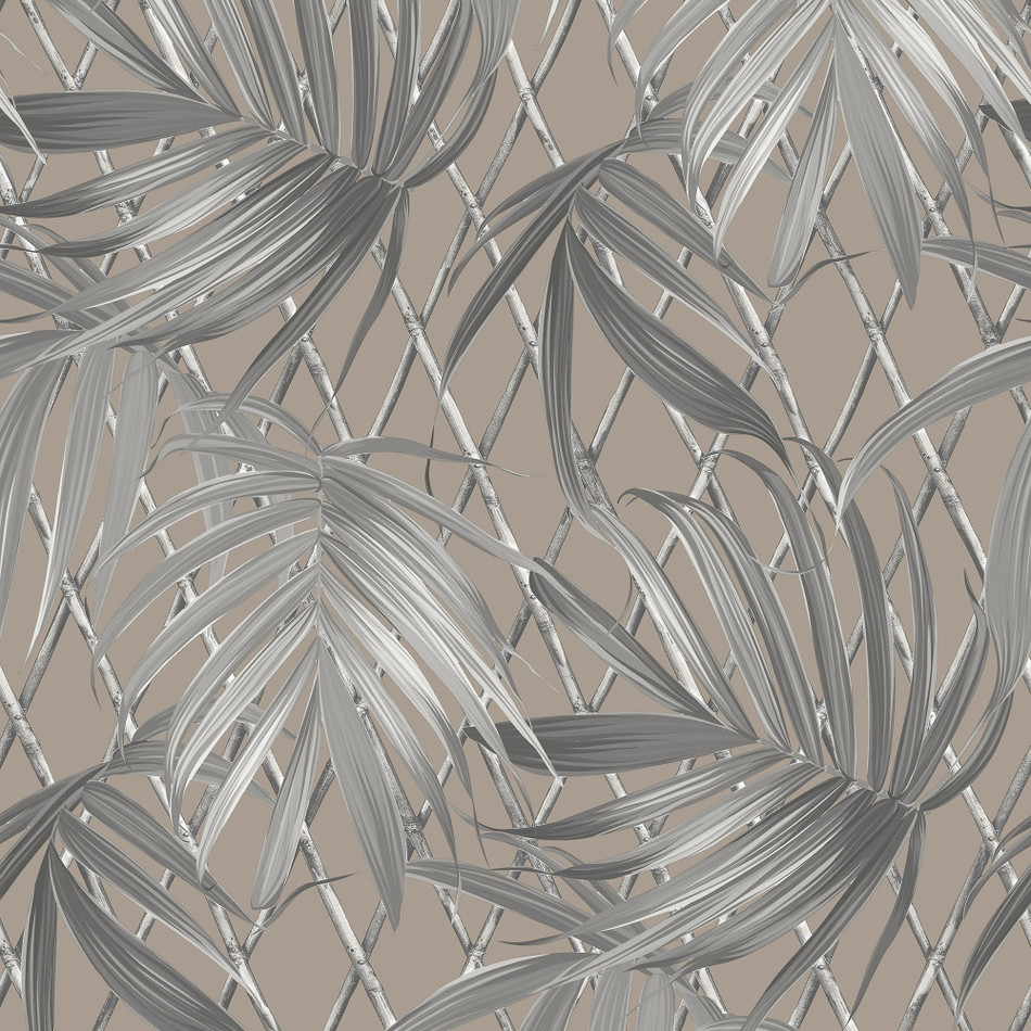 539554 Paradise Palm Taupe Wallpaper by Rasch