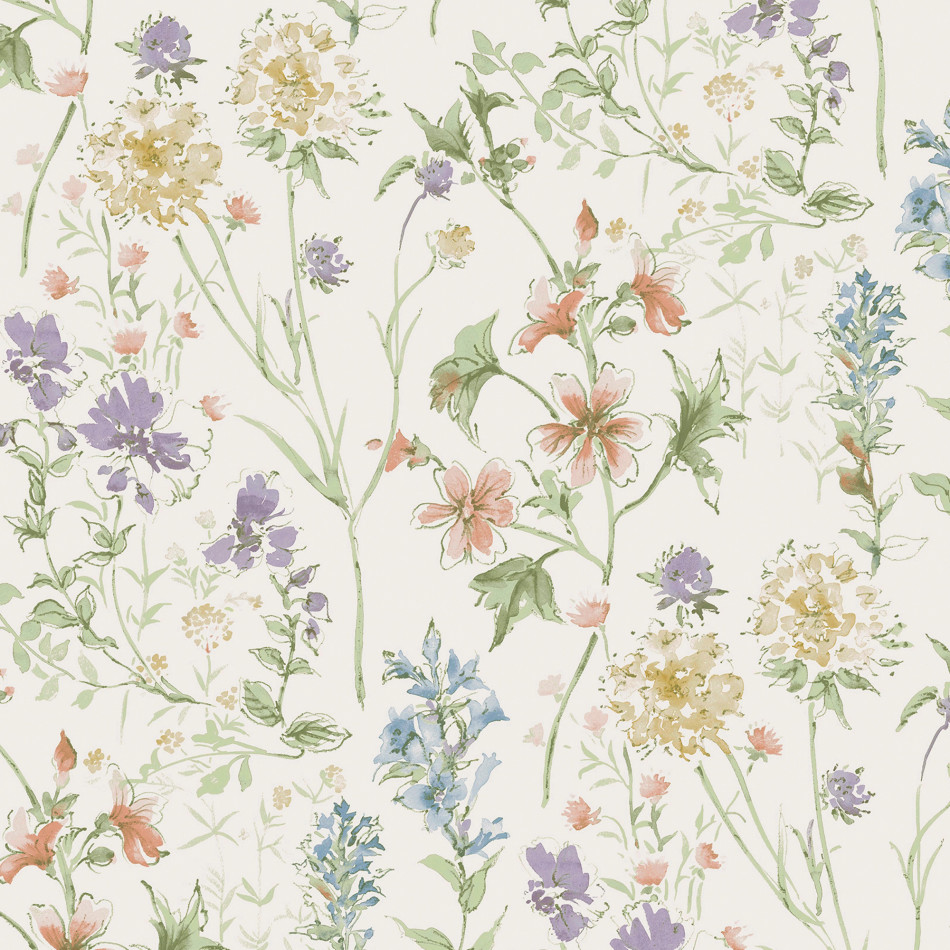 122764 Wild Meadow Wallpaper by Laura Ashley