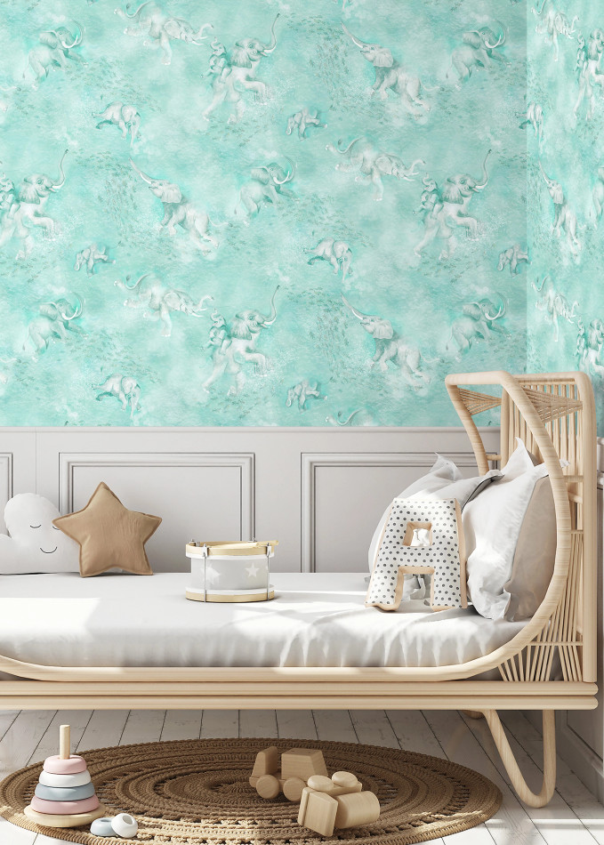 BMPP004/02A Elephant Breaststroke Wallpaper by Brand McKenzie BMPP004/02A Elephant Breaststroke Wallpaper by Brand McKenzie