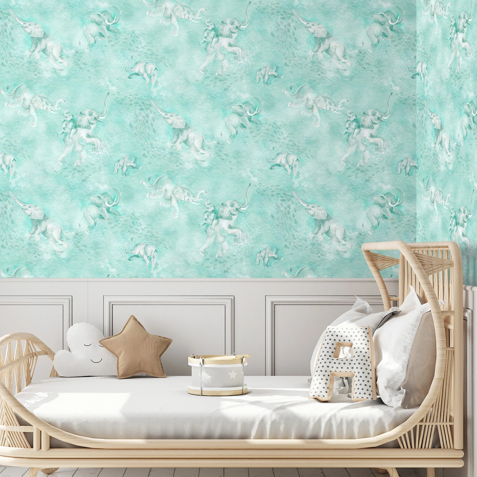 BMPP004/02A Elephant Breaststroke Wallpaper by Brand McKenzie BMPP004/02A Elephant Breaststroke Wallpaper by Brand McKenzie