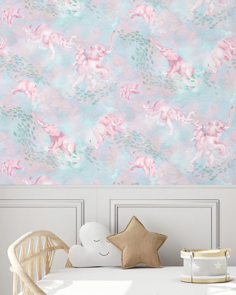 BMPP004/02C Elephant Breaststroke Wallpaper by Brand McKenzie BMPP004/02C Elephant Breaststroke Wallpaper by Brand McKenzie
