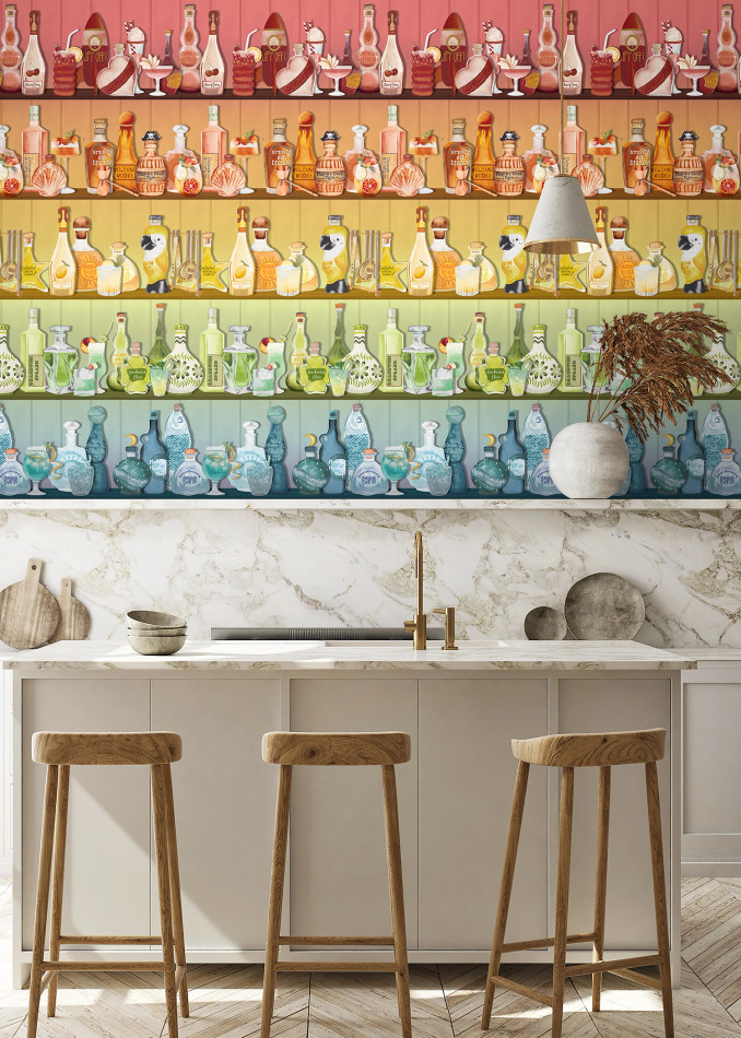 BMPP004/07C Mixology Wallpaper by Brand McKenzie