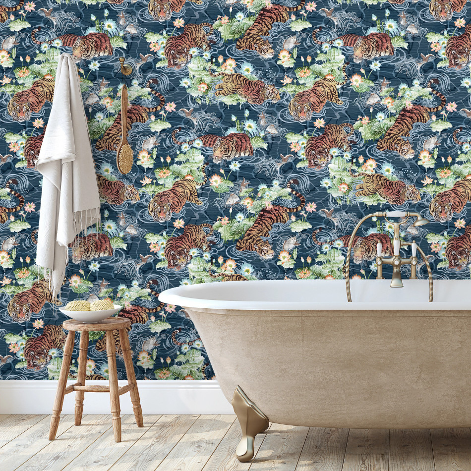 BMPP004/09D Tiger Lily Wallpaper by Brand McKenzie