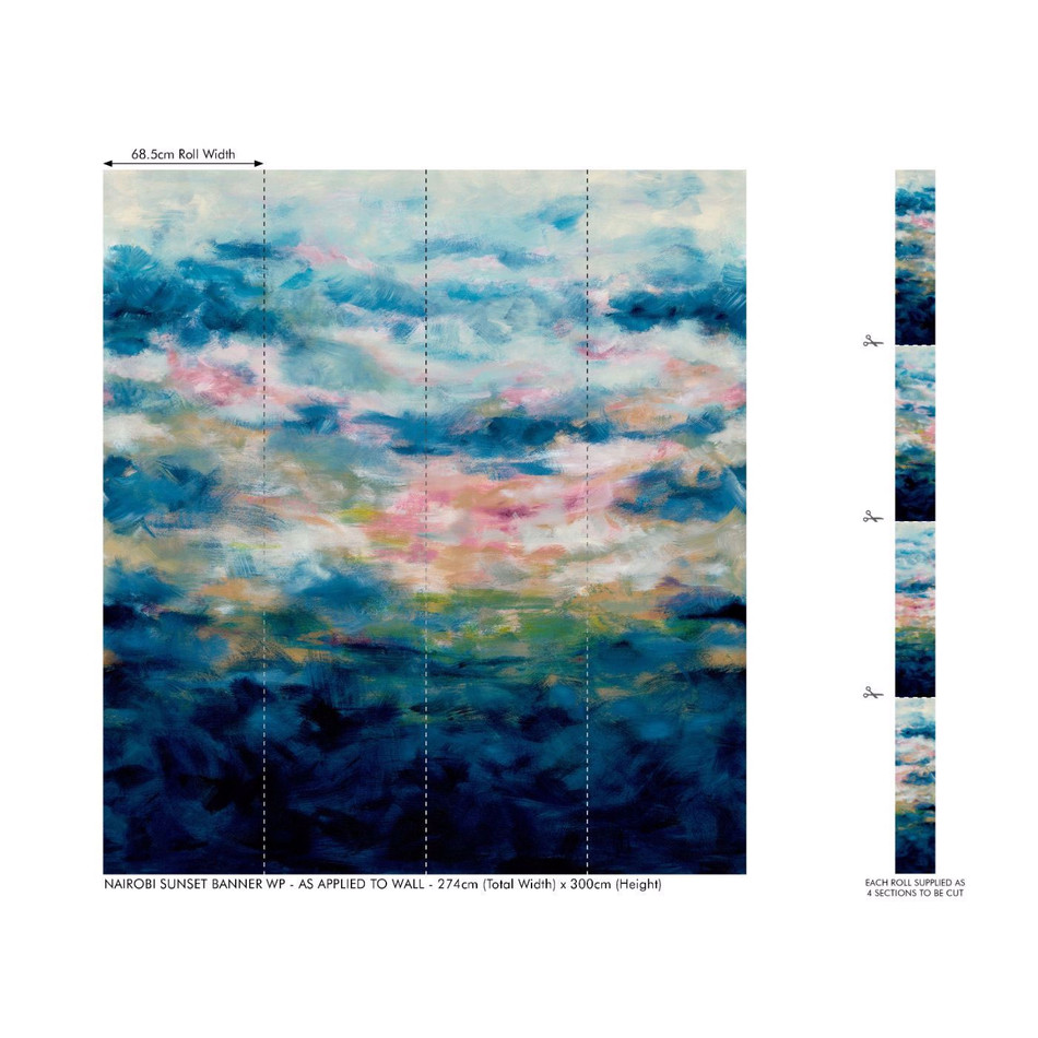 W0188/01 Nairobi Breegan Jane Sunset Wallpaper by Clarke & Clarke W0188/01 Nairobi Breegan Jane Sunset Wallpaper by Clarke & Clarke