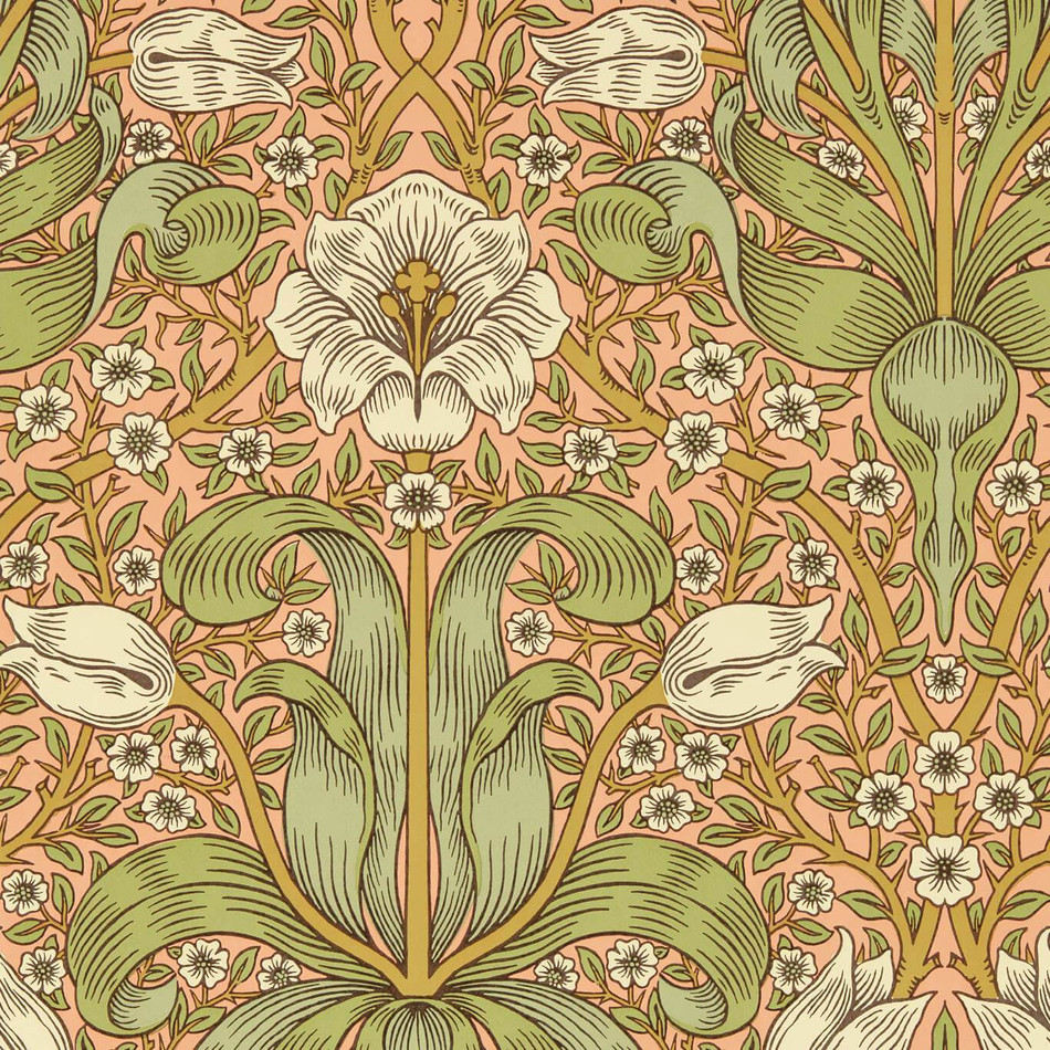 217336 Spring Thicket Bedford Park Fruit Punch Wallpaper by Morris & Co