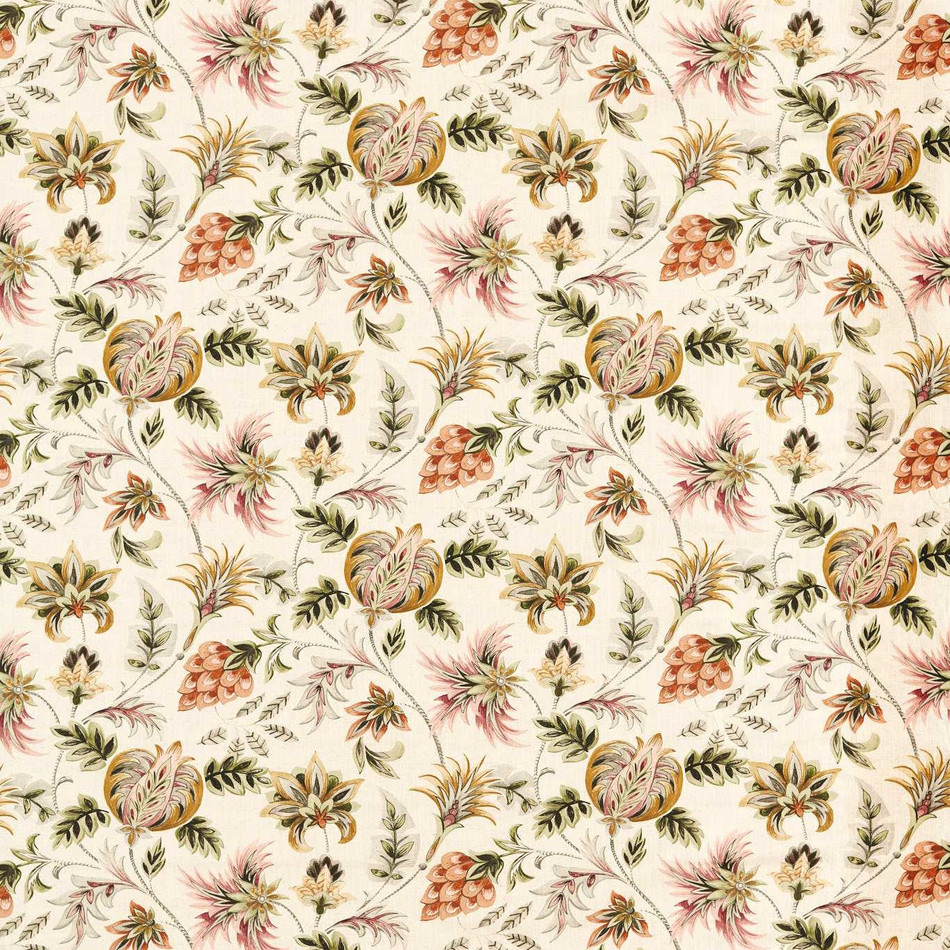 F1739/01 Sizergh Secret Garden Blush/Sage Clarke & Clarke Fabric