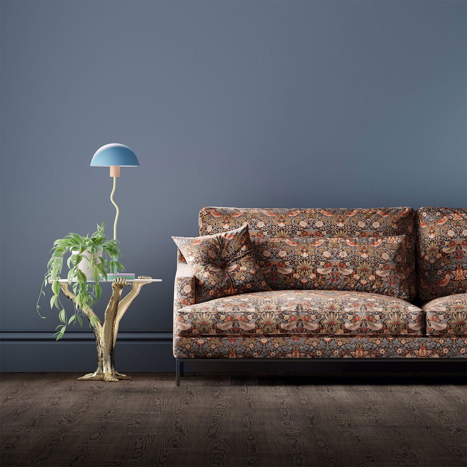 520016 Strawberry Thief Bedford Park Old Fashioned Fabric by Morris & Co 520016 Strawberry Thief Bedford Park Old Fashioned Fabric by Morris & Co