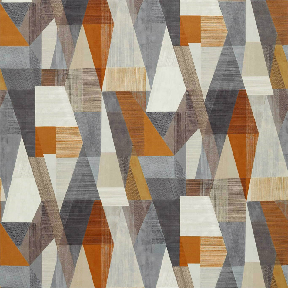 120867 Pythagorum Momentum 11 Pewter / Bronze Fabric by Harlequin