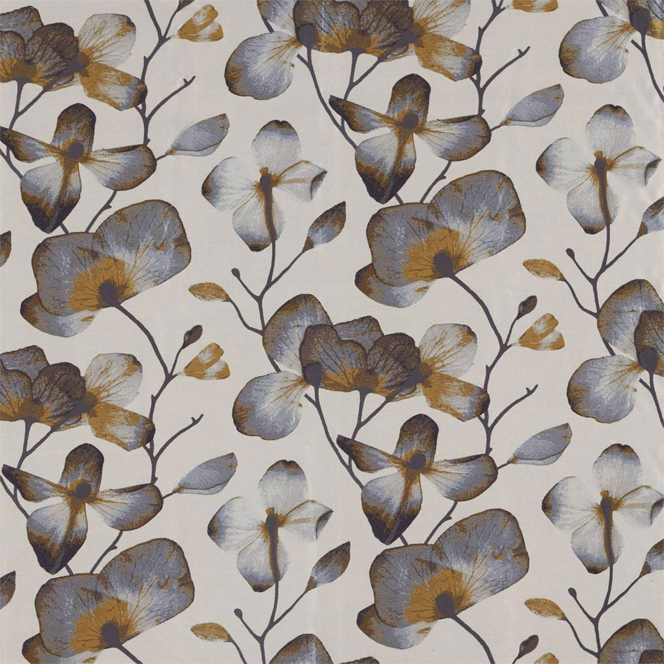 132761 Kienze Momentum 10 Ochre / Steel Fabric by Harlequin