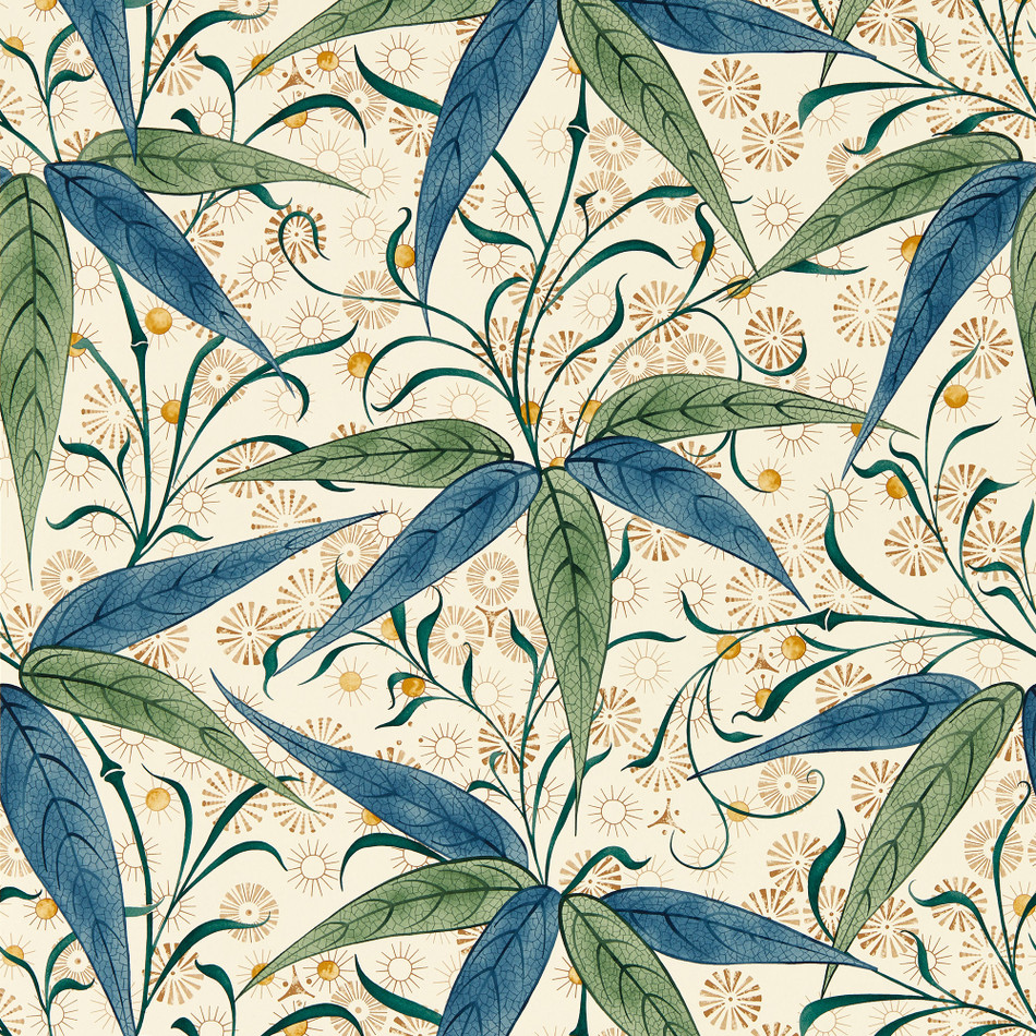 217357 Bamboo Morris & Friends Thyme & Artichoke Wallpaper by Morris & Co