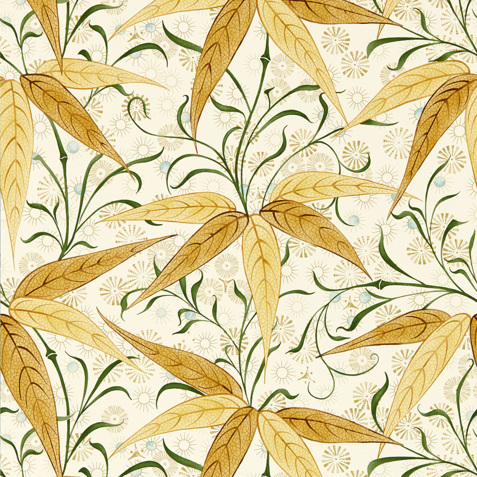 217358 Bamboo Morris & Friends Sunflower Wallpaper by Morris & Co