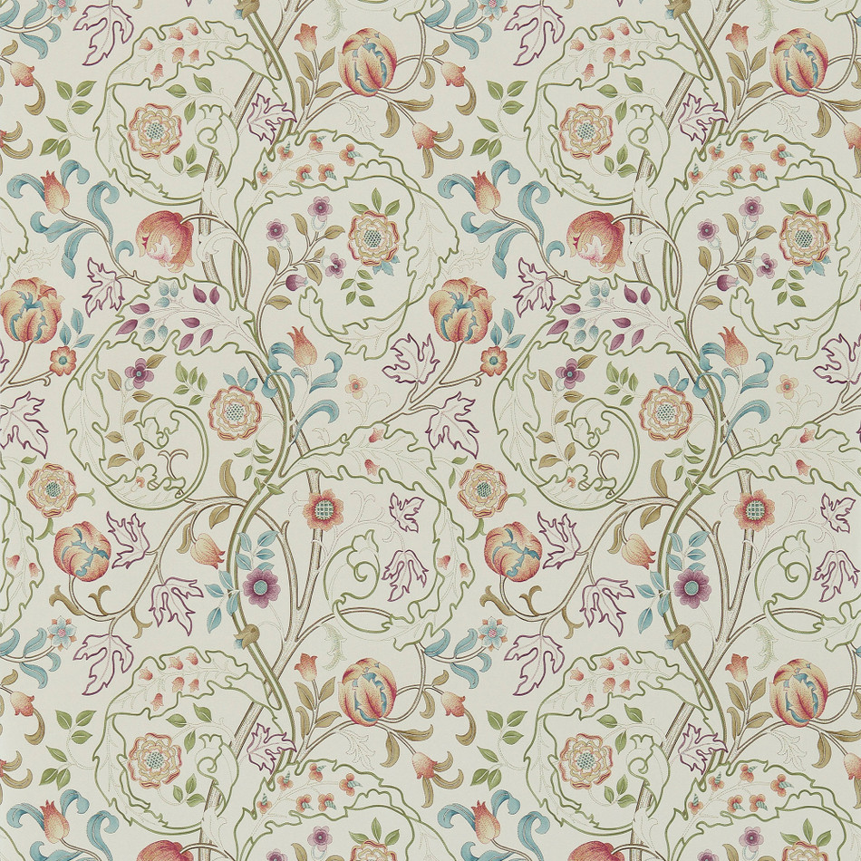 214729 Mary Isobel Morris & Friends Rose & Artichoke Wallpaper by Morris & Co