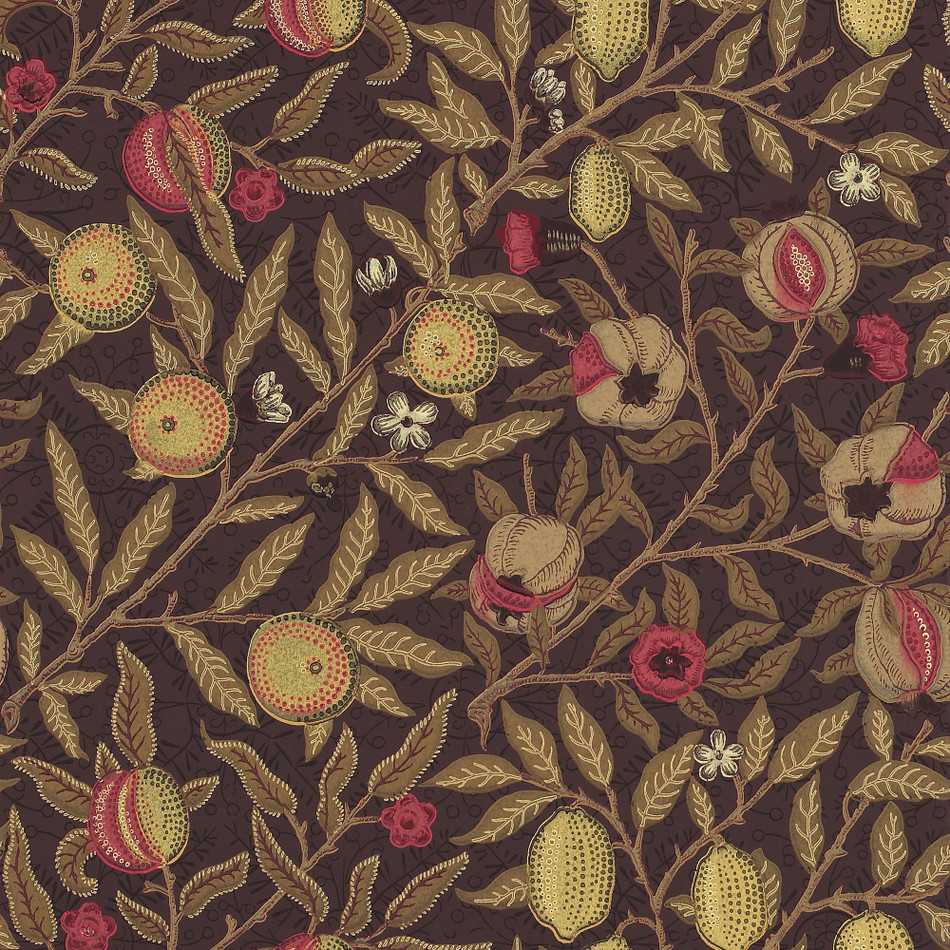 210397 Fruit Morris & Friends Wine and Manilla Wallpaper by Morris & Co